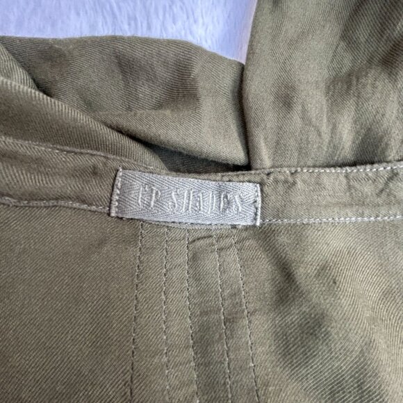 CP Shades Womens Olive Green 3/4 Sleeve Pintuck A-Line Tunic Top/Dress Small - Picture 3 of 7